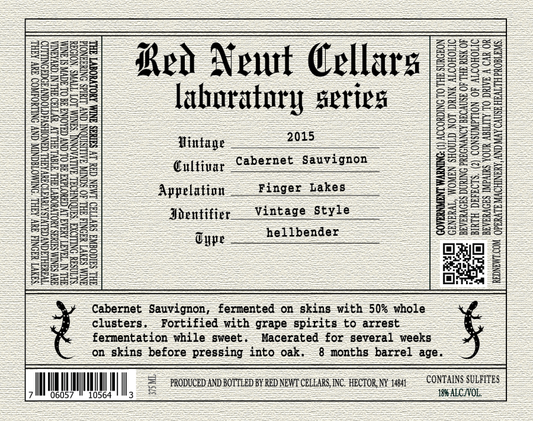 2015 Cabernet Sauvignon - Hellbender Style - VP