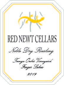 Bottle of 2019 Red Newt Dry Riesling from Lahoma Vineyard